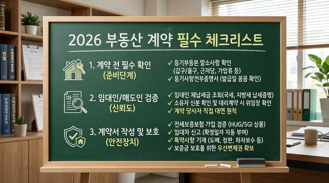 2026년 부동산 계약 필수 체크리스트와 사기 방지 전략