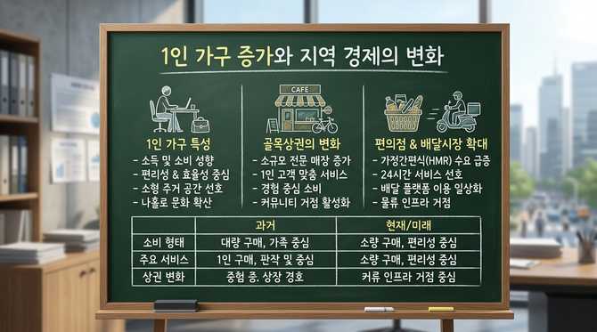 1인 가구 증가가 지역 일자리와 골목 상권에 미치는 영향 분석