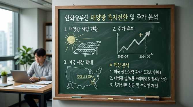 한화솔루션 태양광 흑자전환과 목표주가 상향 조정 분석