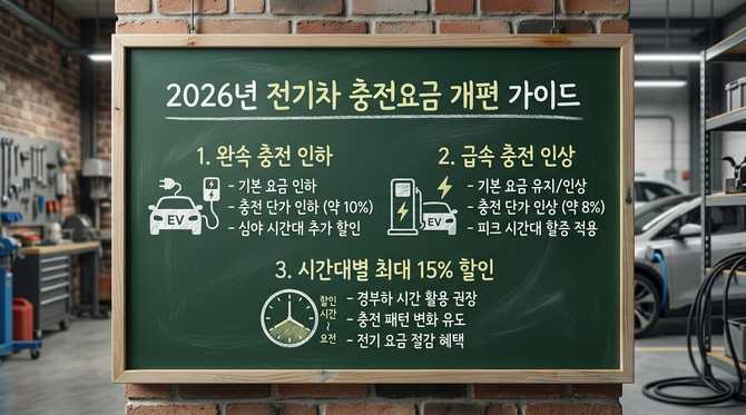 2026년 전기차 충전요금 개편 핵심 내용과 할인 시간 안내