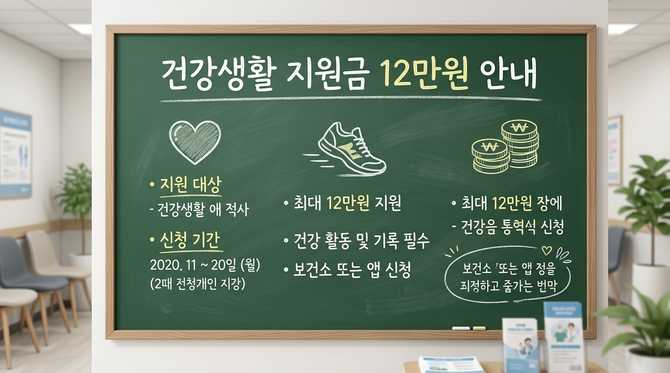 건강생활 지원금 12만원 신청 방법과 대상 조건 총정리