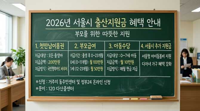 2026년 서울시 출산지원금 총정리: 최대 3,000만원 혜택 안내