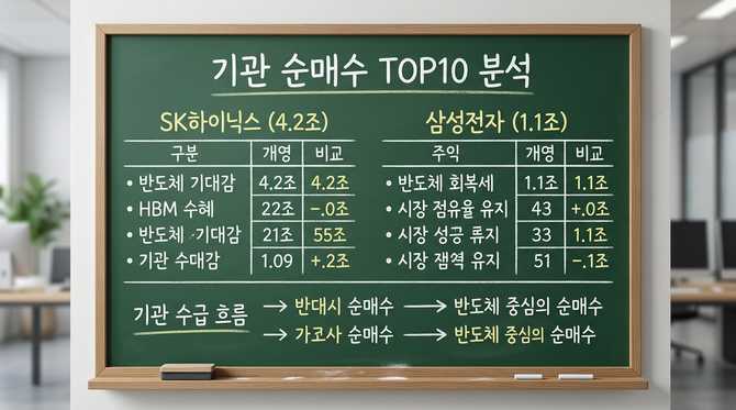 기관 순매수 TOP10 분석: SK하이닉스 4.2조 몰린 이유와 투자 전략