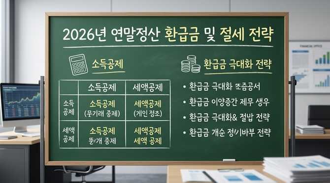2026년 연말정산 환급금 계산법과 세액공제·소득공제 차이, 최적 전략 안내
