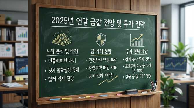2025년 연말 금값 전망과 투자 전략, 안전자산으로서의 역할 분석
