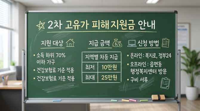 2차 고유가 피해지원금 대상과 신청 방법 안내