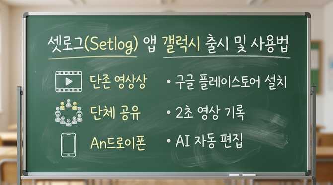 갤럭시 안드로이드용 셋로그 앱 출시 소식과 사용법 안내