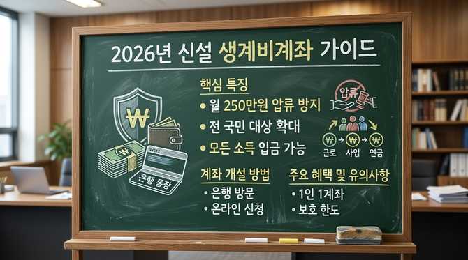2026년 신설 생계비계좌로 압류 걱정 없이 보호받는 방법