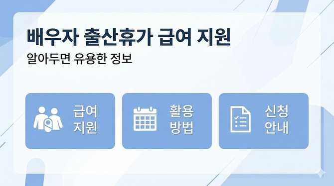 배우자 출산휴가 급여 지원과 활용 방법, 알아두면 유용한 정보