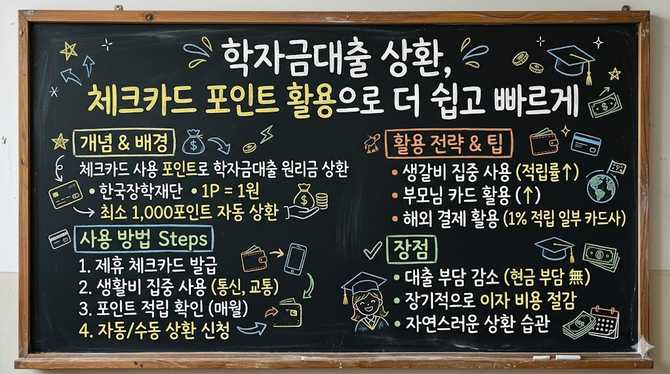 학자금대출 상환, 체크카드 포인트 활용으로 더 쉽고 빠르게