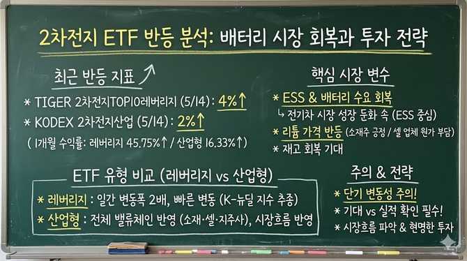 2차전지 ETF 반등 분석: 배터리 시장 회복과 투자 전략