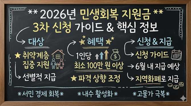 2026년 민생회복 지원금 3차 신청 가이드와 핵심 정보