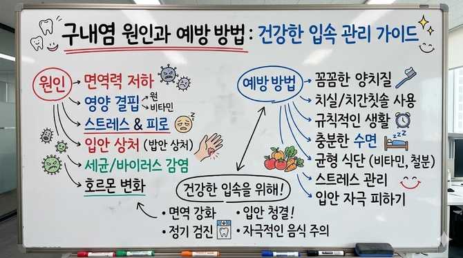 구내염 원인과 예방 방법: 건강한 입속 관리 가이드