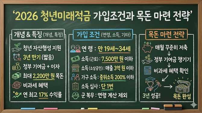 2026년 청년미래적금 가입조건과 목돈 마련 전략