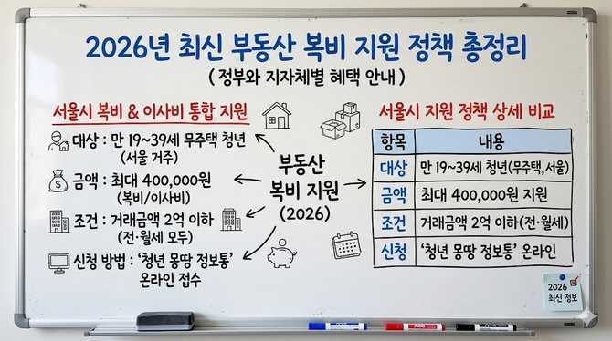 2026년 최신 부동산 복비 지원 정책 총정리: 정부와 지자체별 혜택 안내