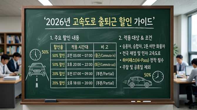 2026년 고속도로 출퇴근 할인 혜택으로 연간 최대 100만 원 절약하는 방법