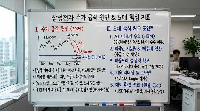 삼성전자 주가 급락 원인과 앞으로 주목할 핵심 숫자 5가지