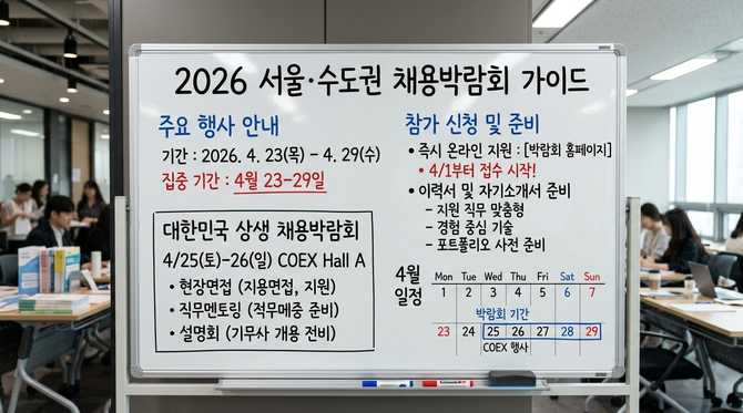 2026년 서울·수도권 채용박람회 일정과 신청 가이드