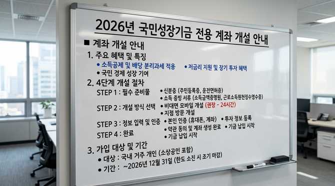 2026년 국민성장펀드 전용계좌 개설 방법과 절차 안내