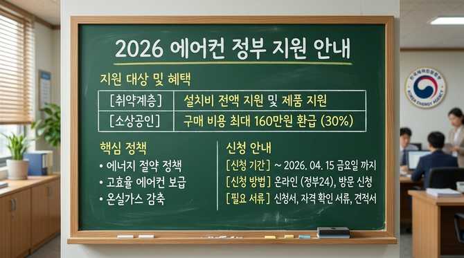 2026년 에어컨 정부지원 정책 총정리: 대상·조건·신청 방법 안내