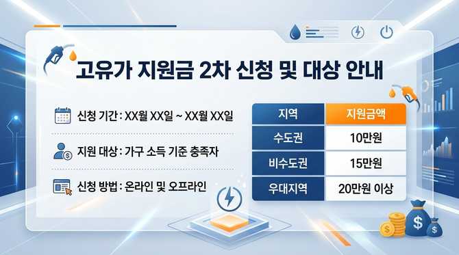 고유가 지원금 2차 신청 방법과 대상 안내
