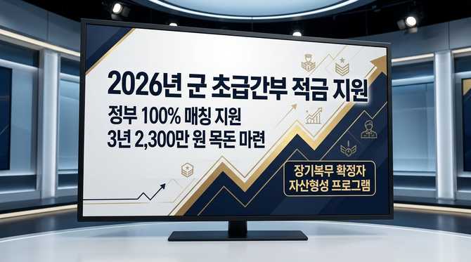 2026년 군 초급간부 대상 정부지원금 100% 매칭 적금 제도 총정리