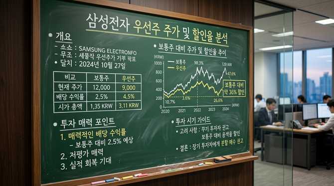 삼성전자우 주가 분석: 저평가 할인율과 투자 타이밍 가이드