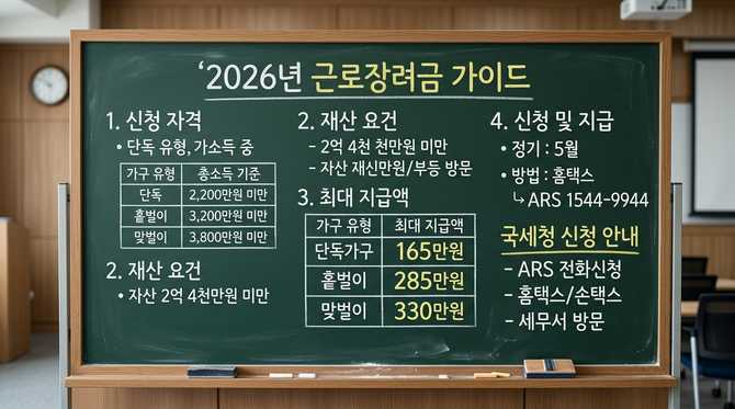 2026년 근로장려금 소득 기준과 지급액, 신청 방법 총정리