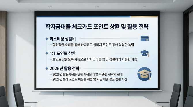 학자금대출 체크카드 포인트 상환 방법과 2026년 활용 전략