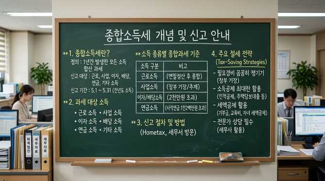 종합소득세란 무엇인가요? 소득 유형별 신고 방법과 절세 전략 안내