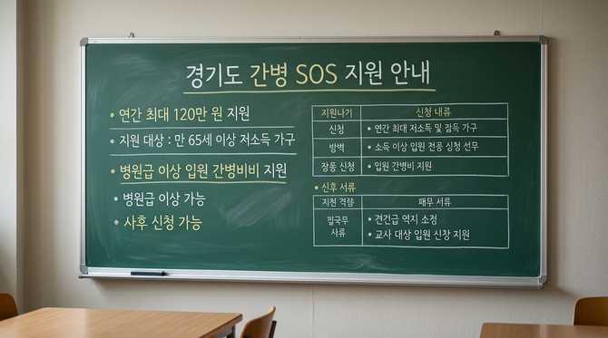 경기도 간병 SOS 2026 대상·조건·금액 총정리, 연 최대 120만원 지원 방법
