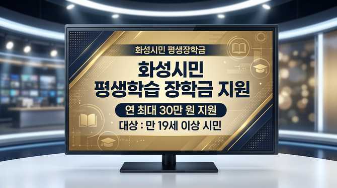 화성시민 대상 연 30만 원 지원하는 평생학습 장학금 제도 안내