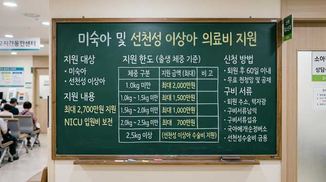 미숙아와 선천성 이상아 의료비 지원, 최대 2700만원 한도 실전 가이드