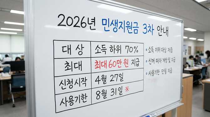 2026년 민생지원금 3차 대상자와 지급액 총정리