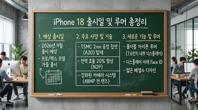 아이폰 18 출시일 최신 루머와 예상 일정 정리