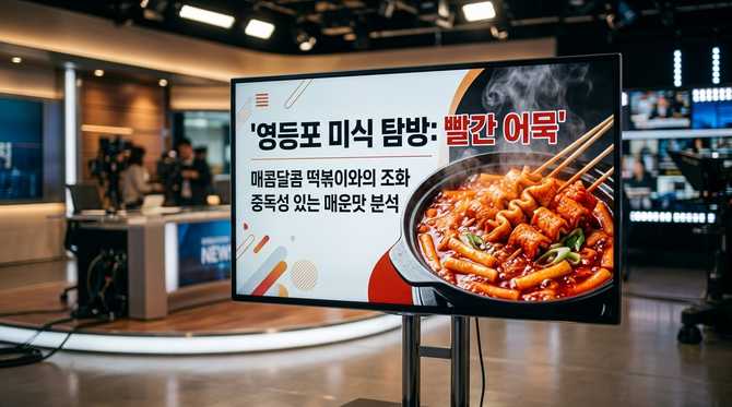 영등포 맛집 추천: 매콤달콤 떡볶이와 강렬한 빨간 어묵의 조화