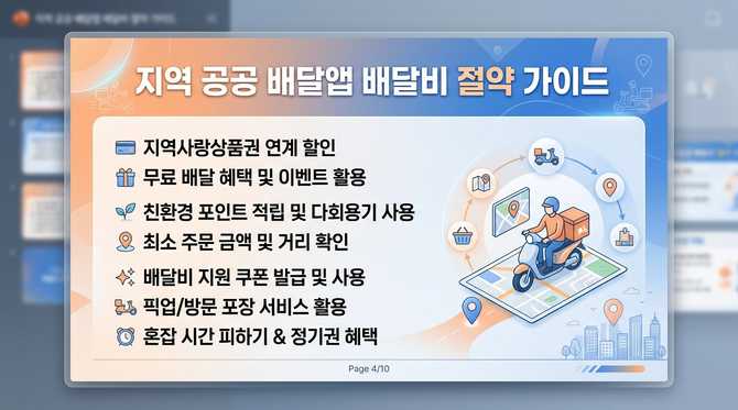 지역별 공공 배달앱으로 배달비 절약하는 방법과 혜택 총정리