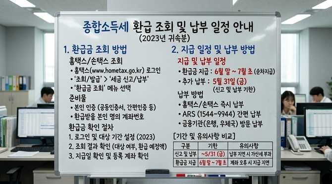 종합소득세 환급금 조회 방법과 지급 시기 완벽 가이드