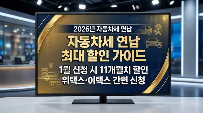 2026년 자동차 세금 연납 할인 방법과 환급 가이드