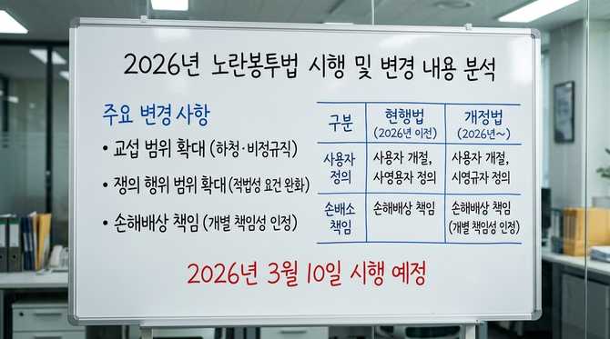 2026년 노란봉투법 시행 핵심 내용과 변화 분석