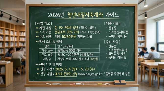 2026년 개편된 청년내일저축계좌 자격조건과 신청 방법 안내