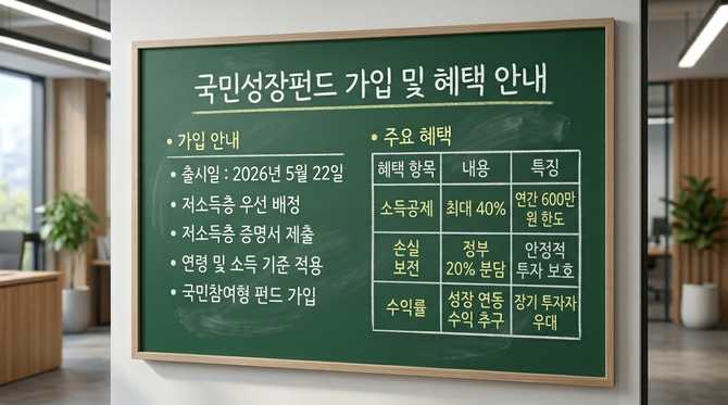 국민성장펀드 가입조건과 혜택, 절세 전략 총정리