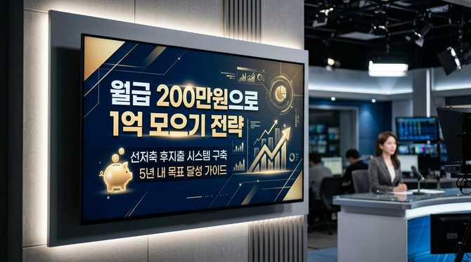 월급 200만 원으로 1억 모으기, 실천 가능한 재무 설계 전략