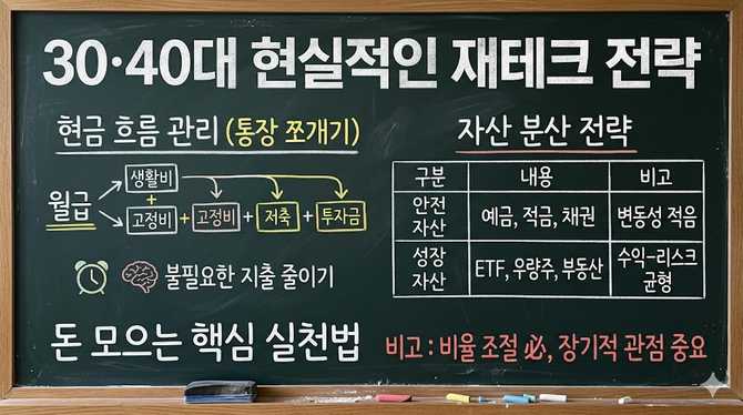 30·40대 현실적인 재테크 전략: 돈 모으는 핵심 방법과 실천법