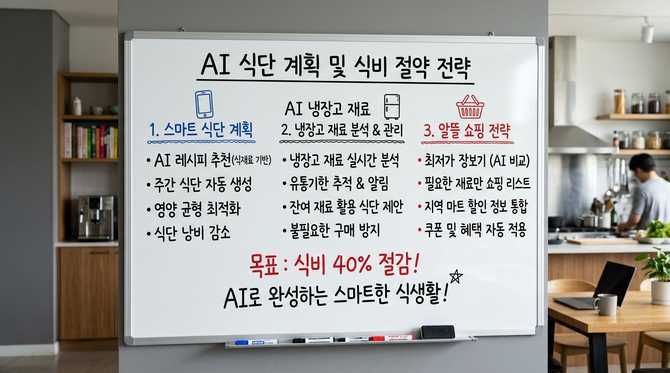 AI 활용 식단 계획으로 식비 40% 절감하는 스마트 레시피 전략
