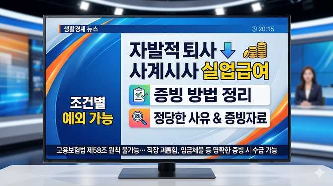 자발적 퇴사 후 실업급여 받을 수 있나요? 조건과 증빙 방법 정리