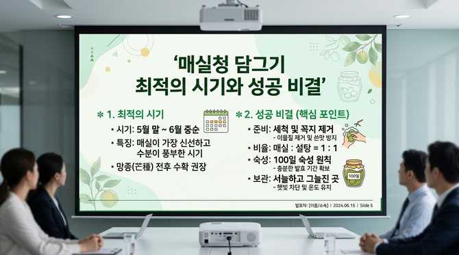매실청 담그는 최적 시기와 성공 비법 가이드