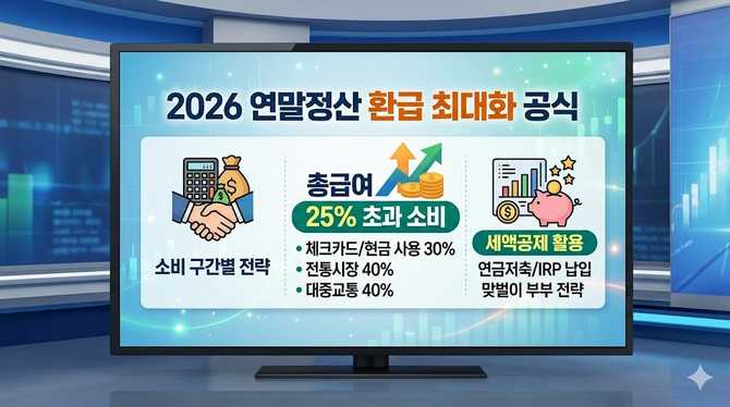 2026년 연말정산 절세 전략과 소비 방법으로 환급 최대화하는 공식