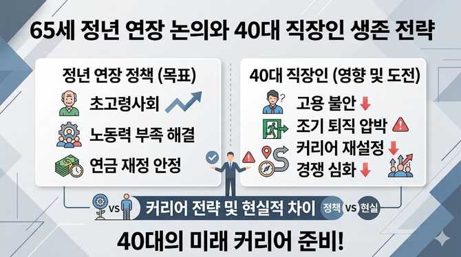 65세 정년 연장 논의와 40대 직장인 생존 전략