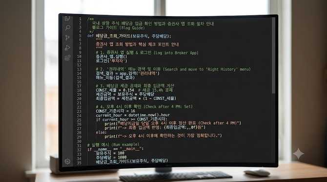 국내 상장 주식 배당금 입금 확인 방법과 증권사 앱 조회 절차 안내